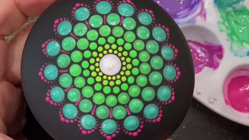 Green Blacklight Mandala